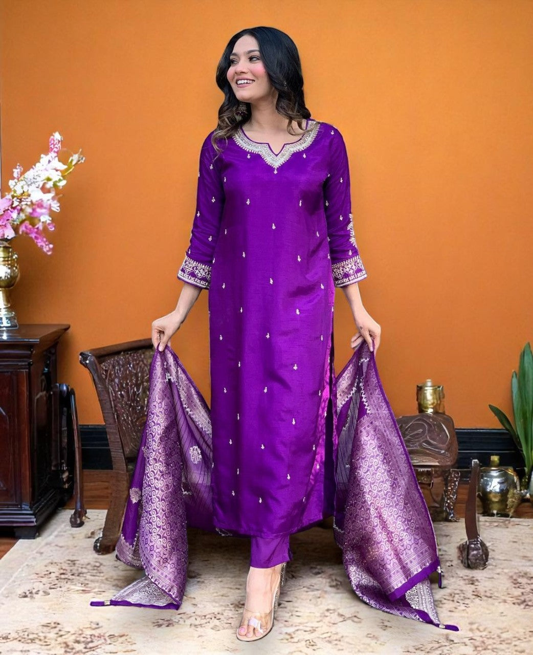 designer made luxury Pakistani suit for womenswear - 3 piece ready-to-wear | AASHI | PAKISTANI | PUNJABI | SOUTH ASIAN (Copy)
