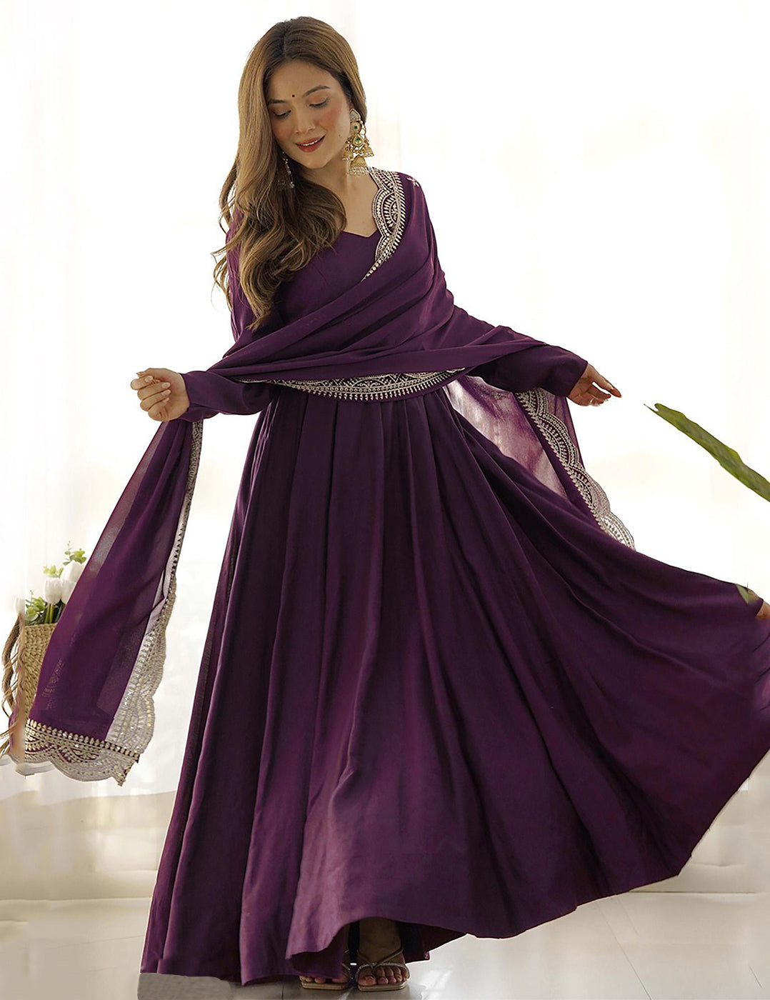 Emerald Grace Embroidered Anarkali Set with Dupatta – Elegant Festive & Wedding Wear - two piece ready-to-wear | SAKHI | PAKISTANI | PUNJABI | SOUTH ASIAN