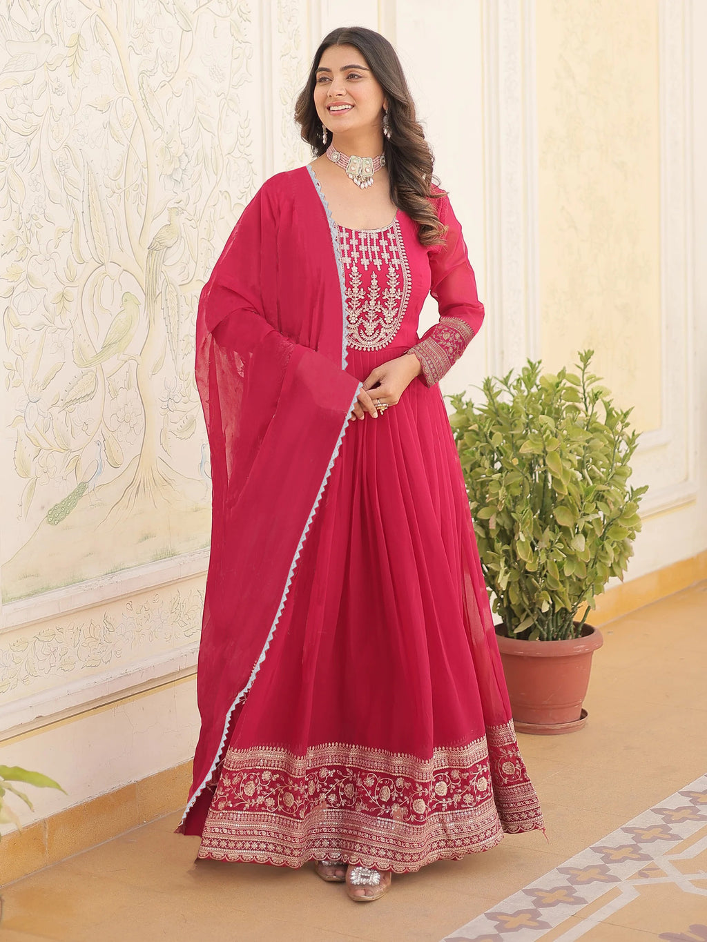 Emerald Grace Embroidered Anarkali Set with Dupatta – Elegant Festive & Wedding Wear - two piece ready-to-wear | STREE | PAKISTANI | PUNJABI | SOUTH ASIAN