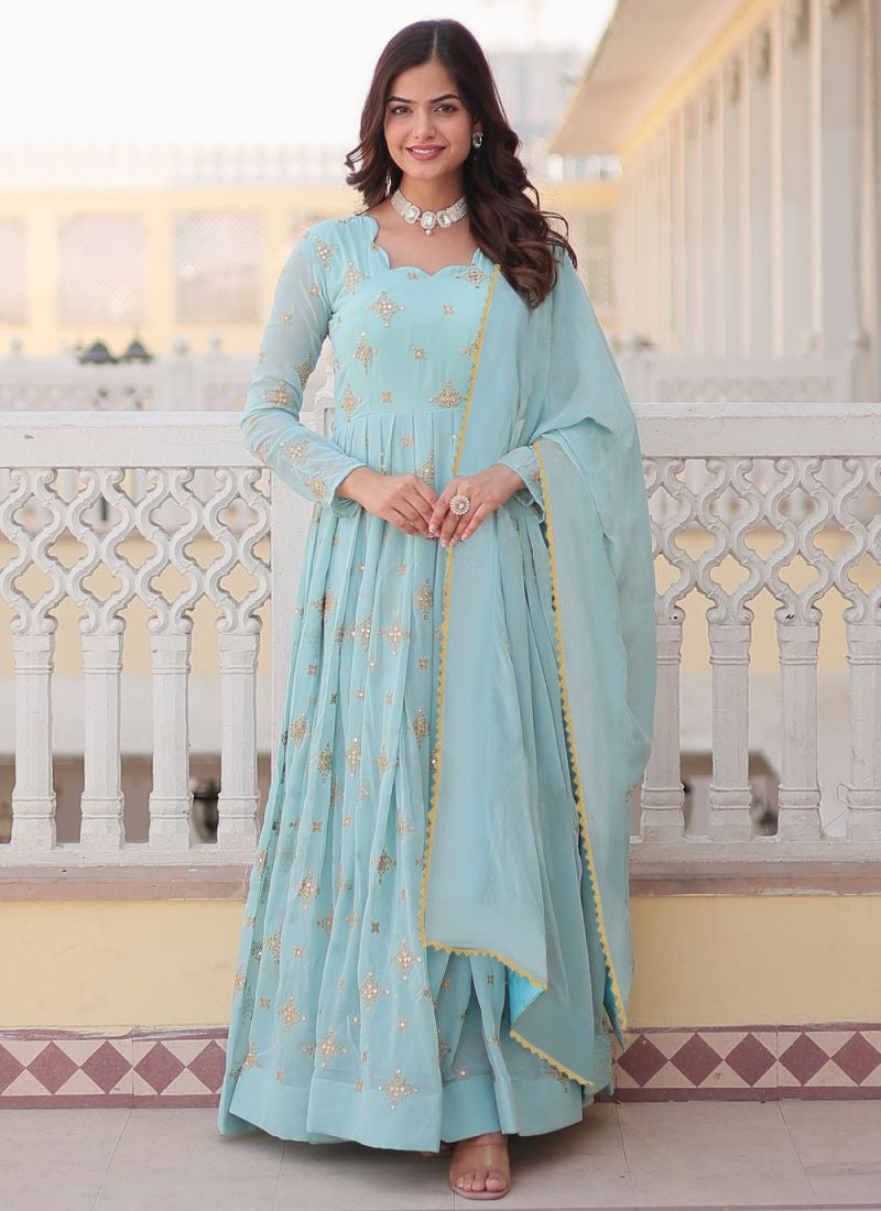Emerald Grace Embroidered Anarkali Set with Dupatta – Elegant Festive & Wedding Wear - two piece ready-to-wear | SHEHNAZ | PAKISTANI | PUNJABI | SOUTH ASIAN