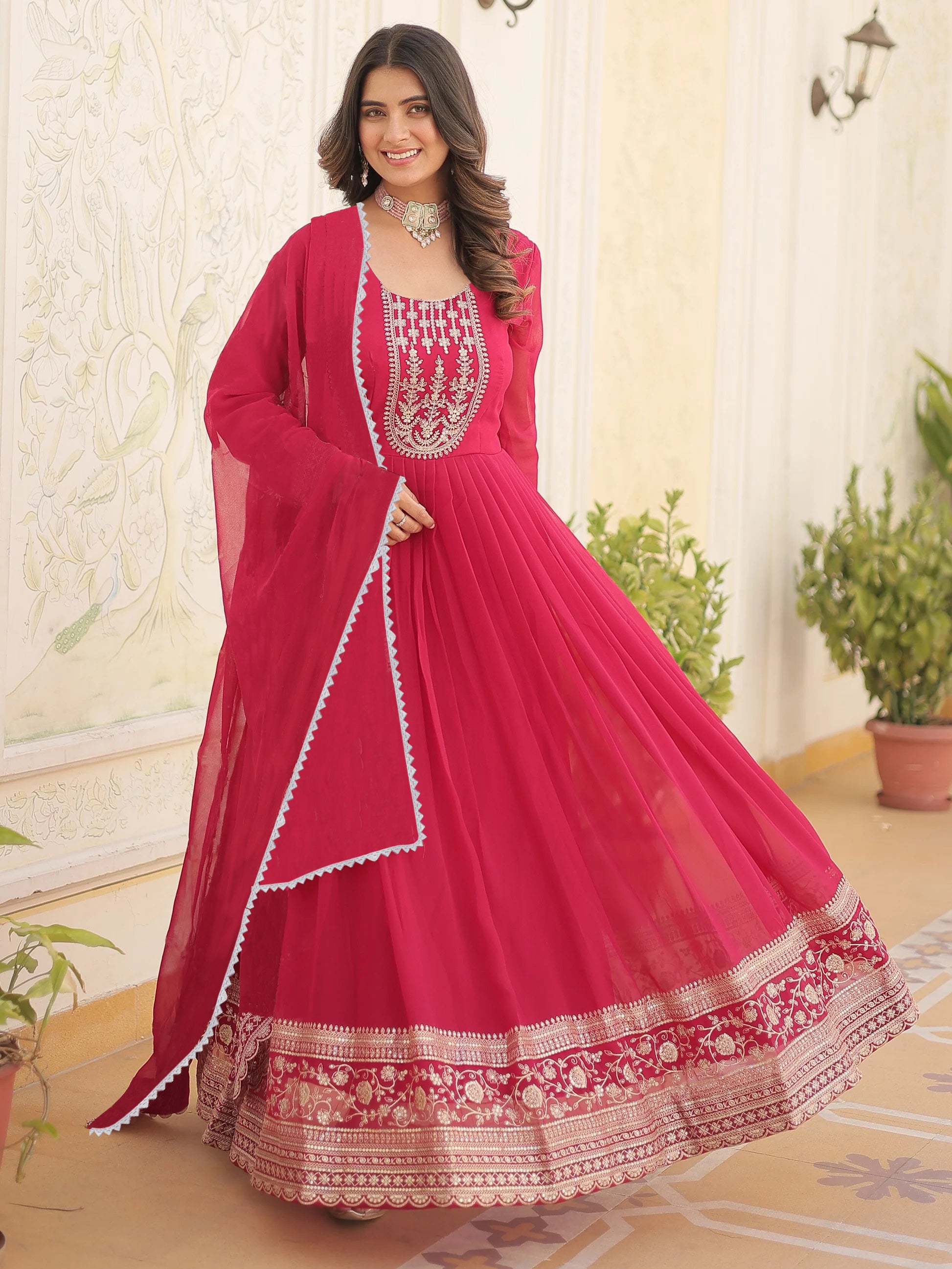 Emerald Grace Embroidered Anarkali Set with Dupatta – Elegant Festive & Wedding Wear - two piece ready-to-wear | STREE | PAKISTANI | PUNJABI | SOUTH ASIAN
