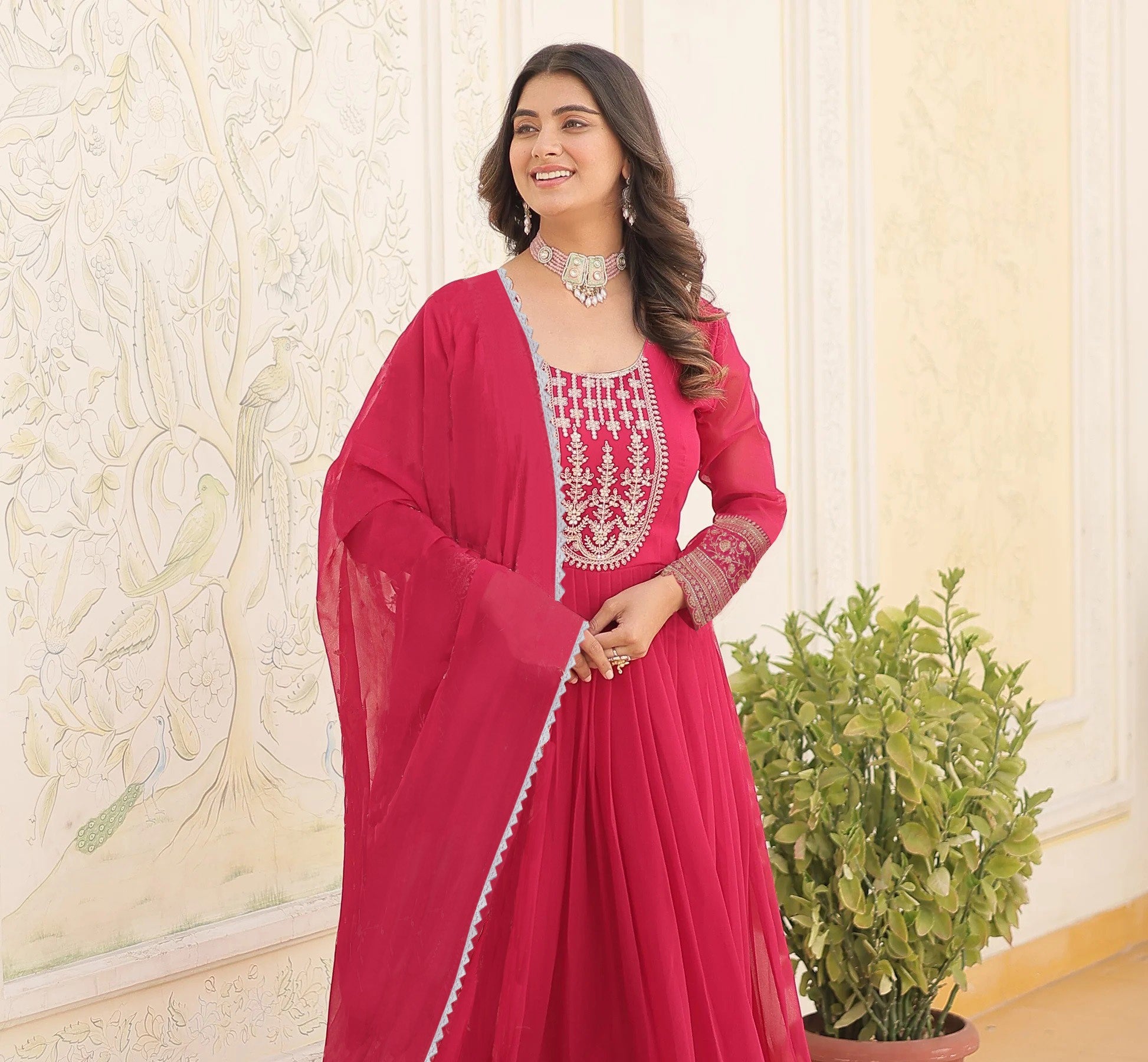 Emerald Grace Embroidered Anarkali Set with Dupatta – Elegant Festive & Wedding Wear - two piece ready-to-wear | STREE | PAKISTANI | PUNJABI | SOUTH ASIAN
