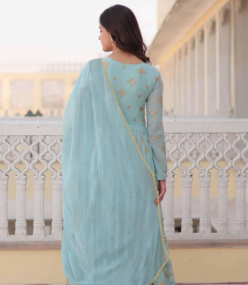 Emerald Grace Embroidered Anarkali Set with Dupatta – Elegant Festive & Wedding Wear - two piece ready-to-wear | SHEHNAZ | PAKISTANI | PUNJABI | SOUTH ASIAN