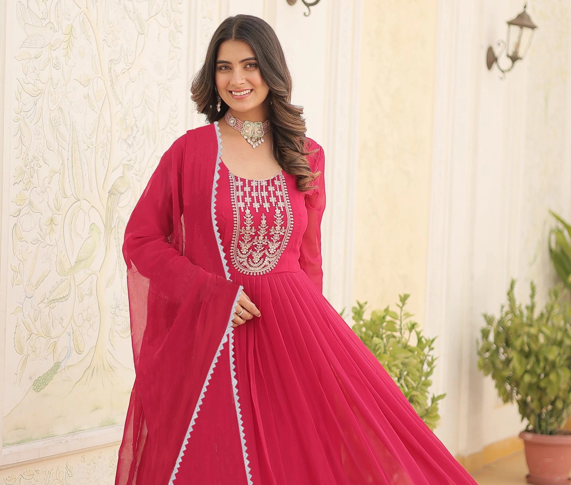 Emerald Grace Embroidered Anarkali Set with Dupatta – Elegant Festive & Wedding Wear - two piece ready-to-wear | STREE | PAKISTANI | PUNJABI | SOUTH ASIAN