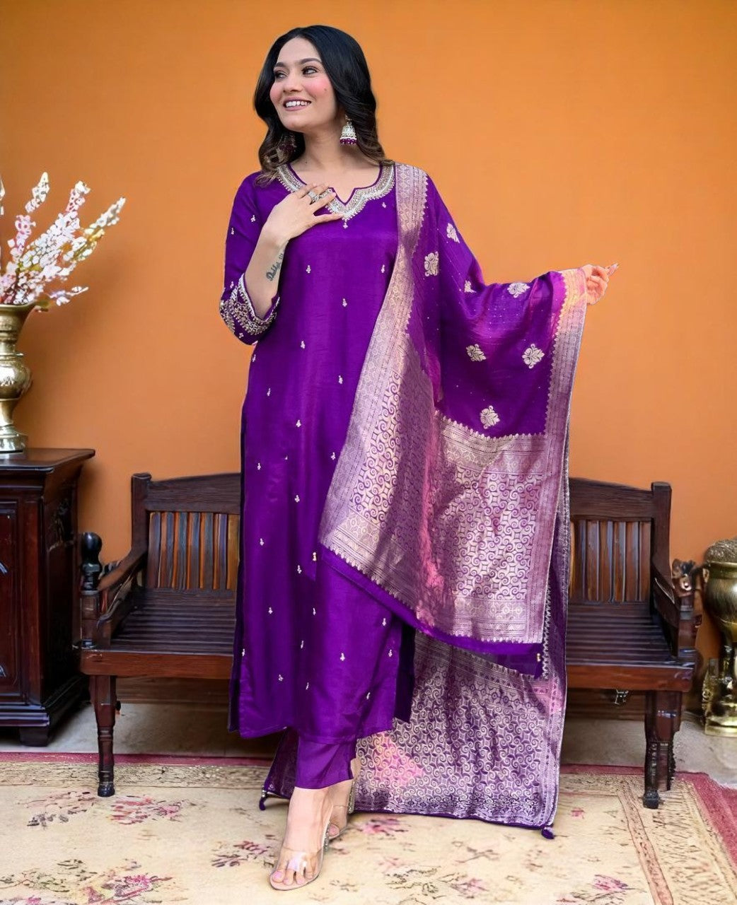 designer made luxury Pakistani suit for womenswear - 3 piece ready-to-wear | AASHI | PAKISTANI | PUNJABI | SOUTH ASIAN (Copy)