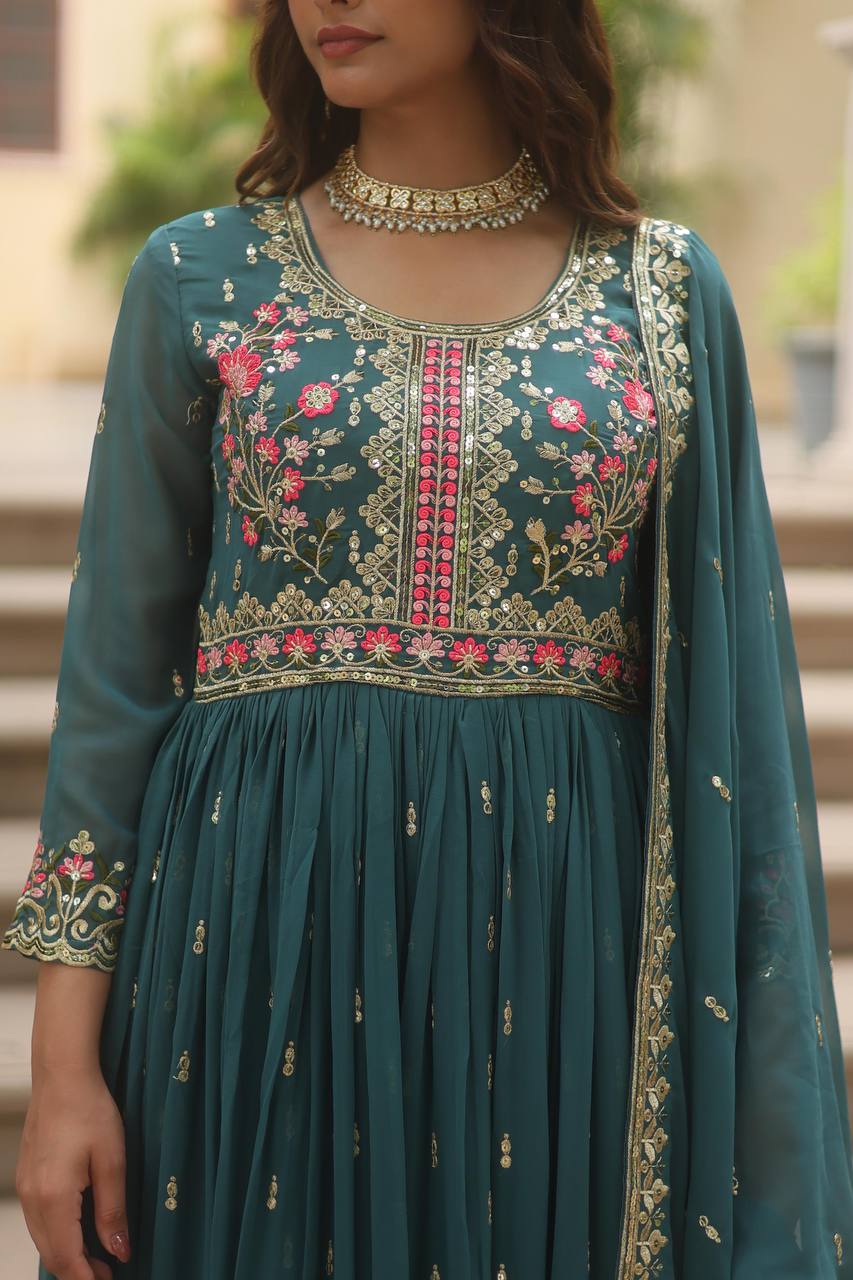 Premium Designer Ready-Made Top Sharara with Dupatta – Women’s Traditional Ethnic Wear - 3 PCS
