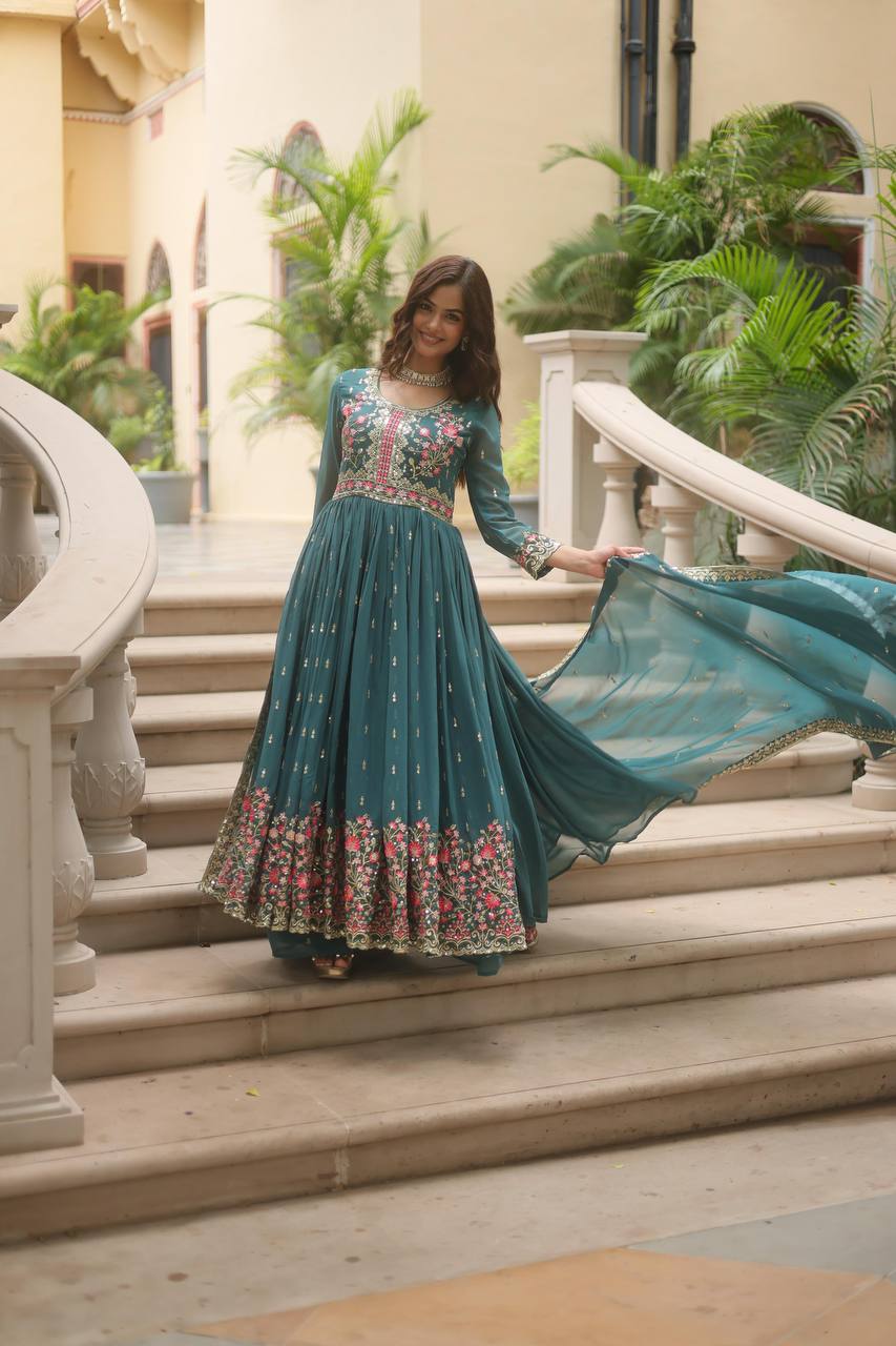 Premium Designer Ready-Made Top Sharara with Dupatta – Women’s Traditional Ethnic Wear - 3 PCS