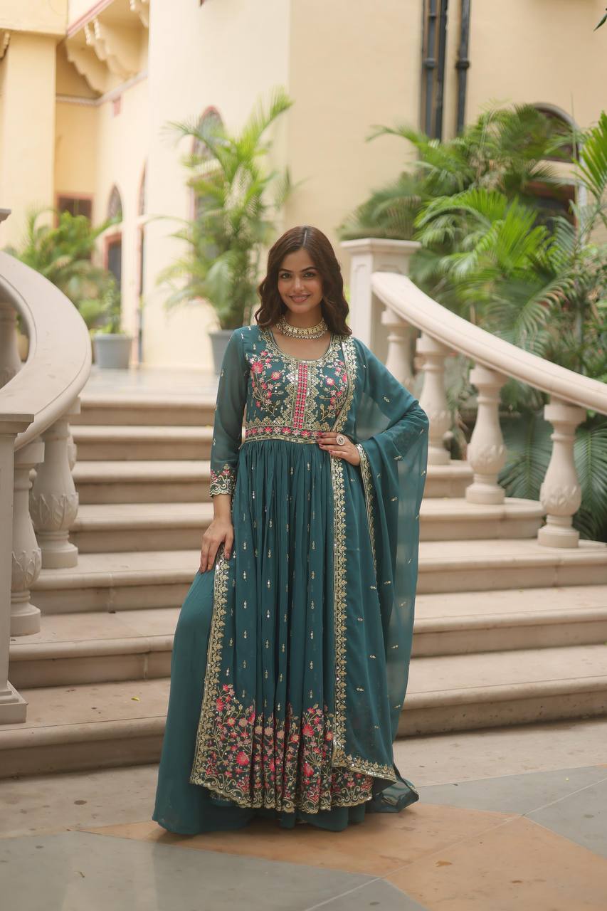 Premium Designer Ready-Made Top Sharara with Dupatta – Women’s Traditional Ethnic Wear - 3 PCS