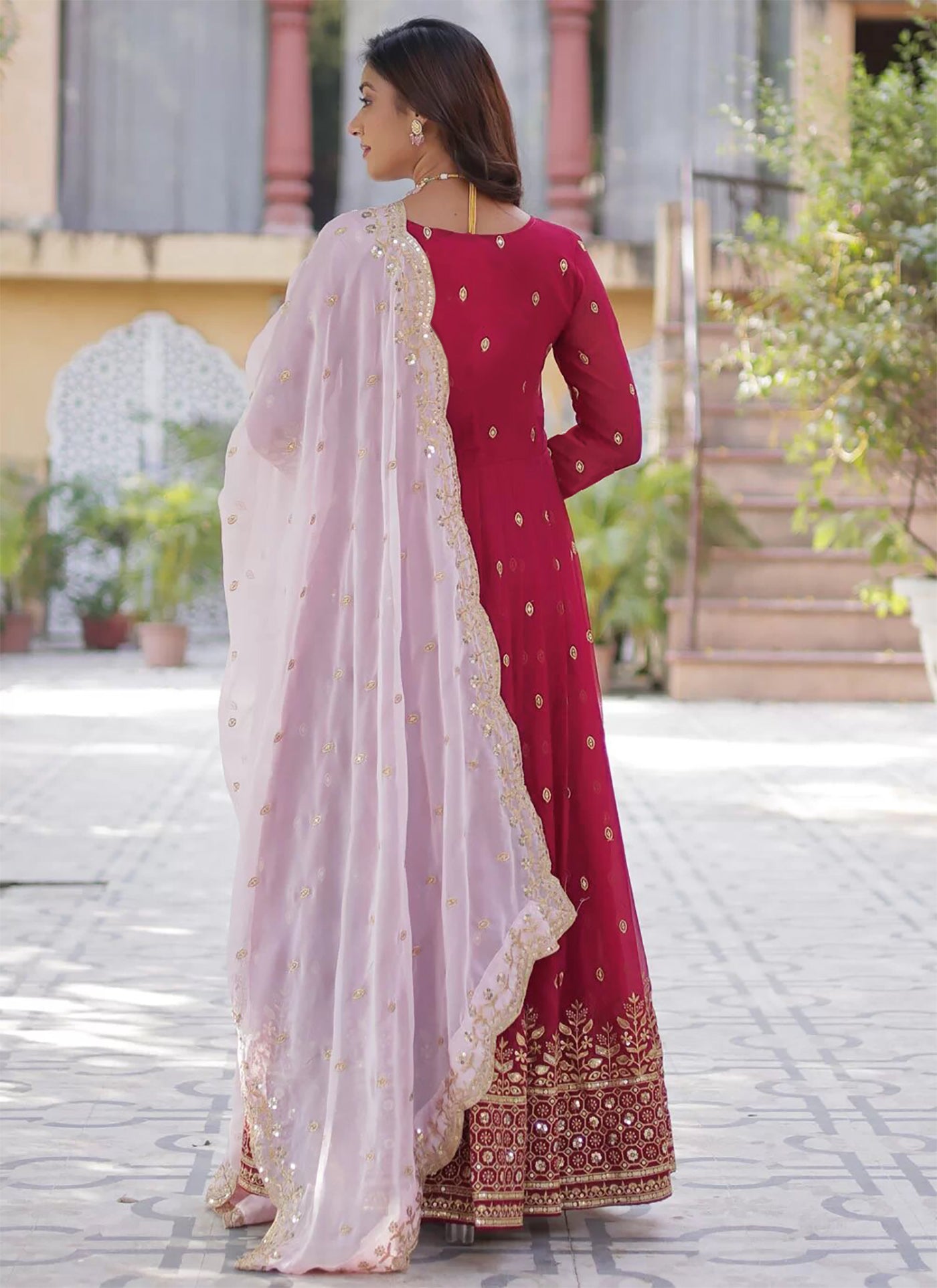 Emerald Grace Embroidered Anarkali Set with Dupatta – Elegant Festive & Wedding Wear - two piece ready-to-wear | MARIYAM | PAKISTANI | PUNJABI | SOUTH ASIAN