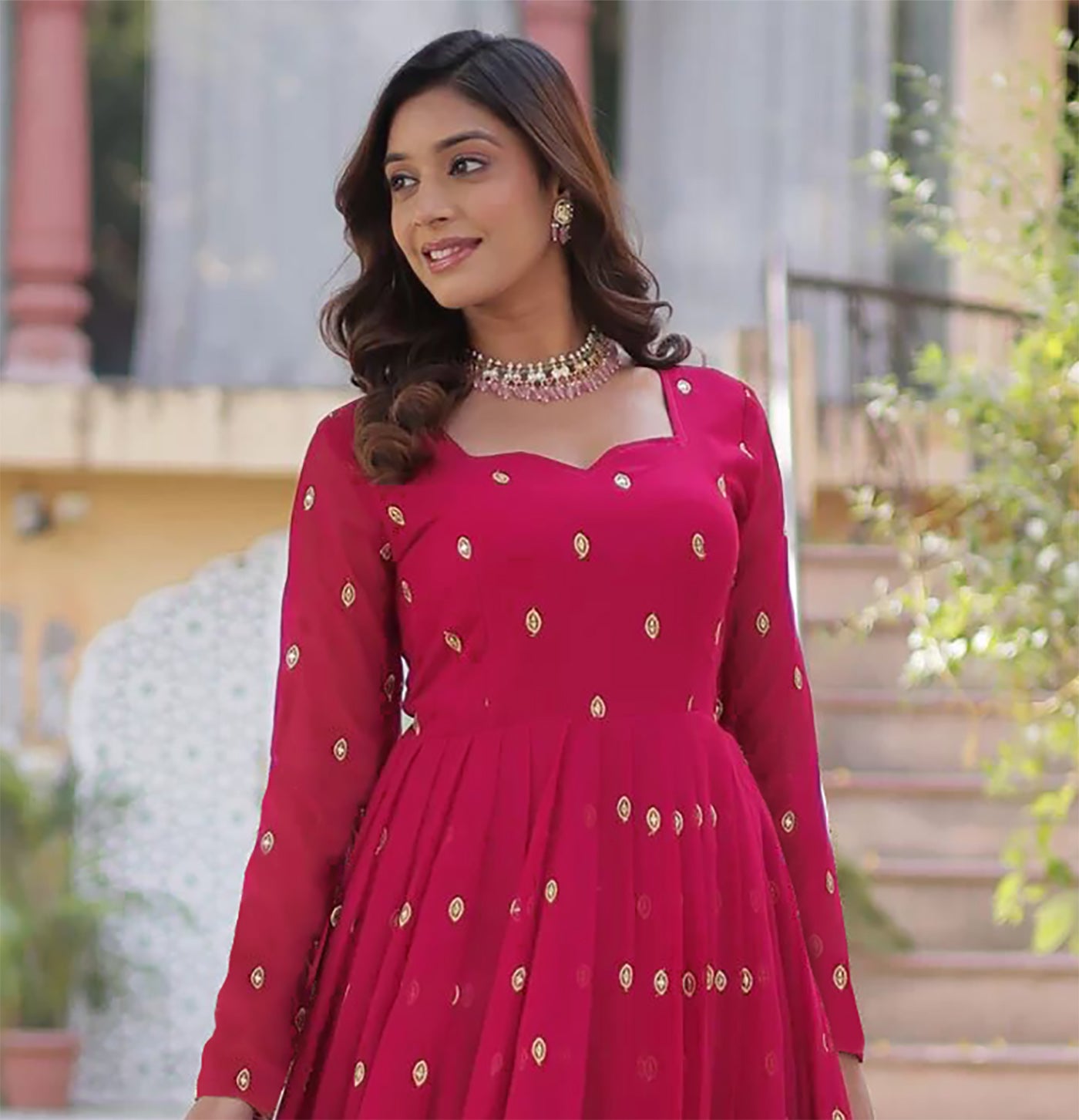 Emerald Grace Embroidered Anarkali Set with Dupatta – Elegant Festive & Wedding Wear - two piece ready-to-wear | MARIYAM | PAKISTANI | PUNJABI | SOUTH ASIAN